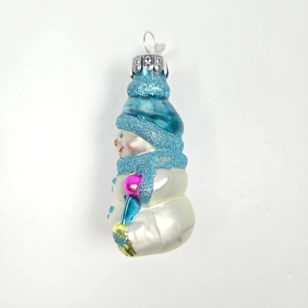NICE Radko Celebrations Snowman Glitter Sparkle‎ Miniature Mini Ornament 2013 S2